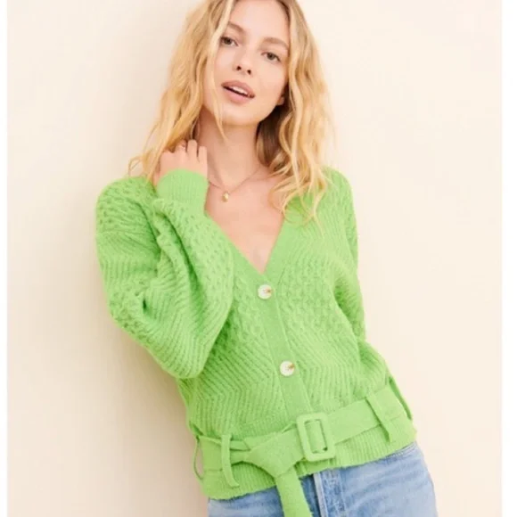 Sweaters Nwt Joa Belted Knit Chunky Cardigan Poshmark